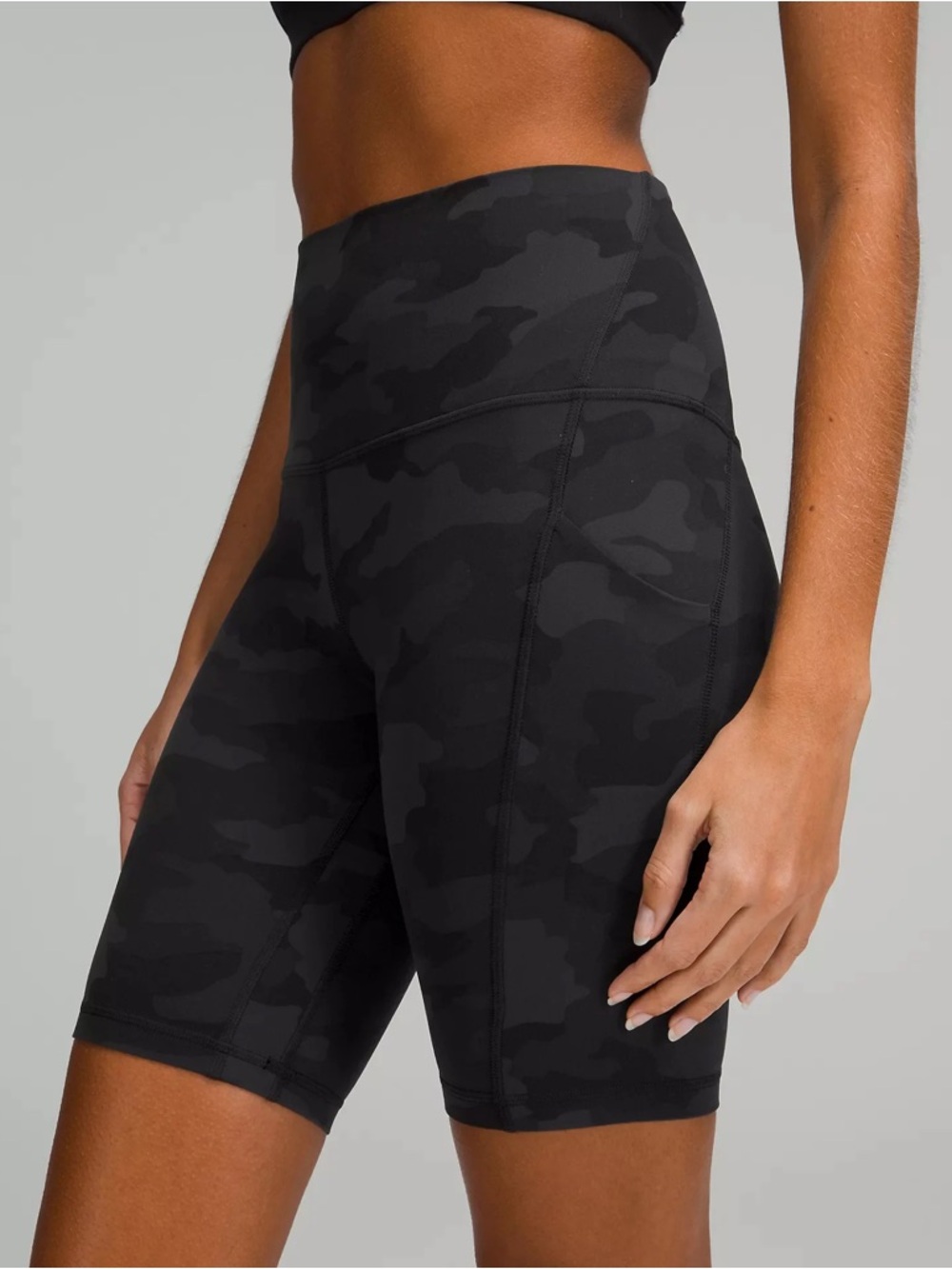 lululemon athletica Black Camo High-Rise Bike Shorts